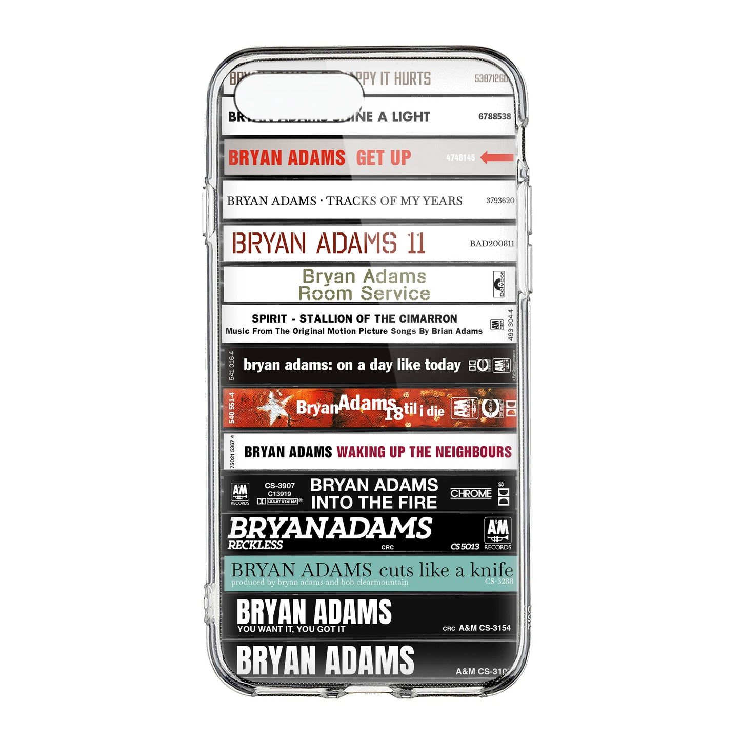 Bryan Adams Albums Cassette Collection Retro Phone Case