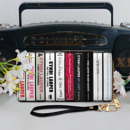 Cyndi Lauper Albums Cassette Vintage Leather Long Wallet