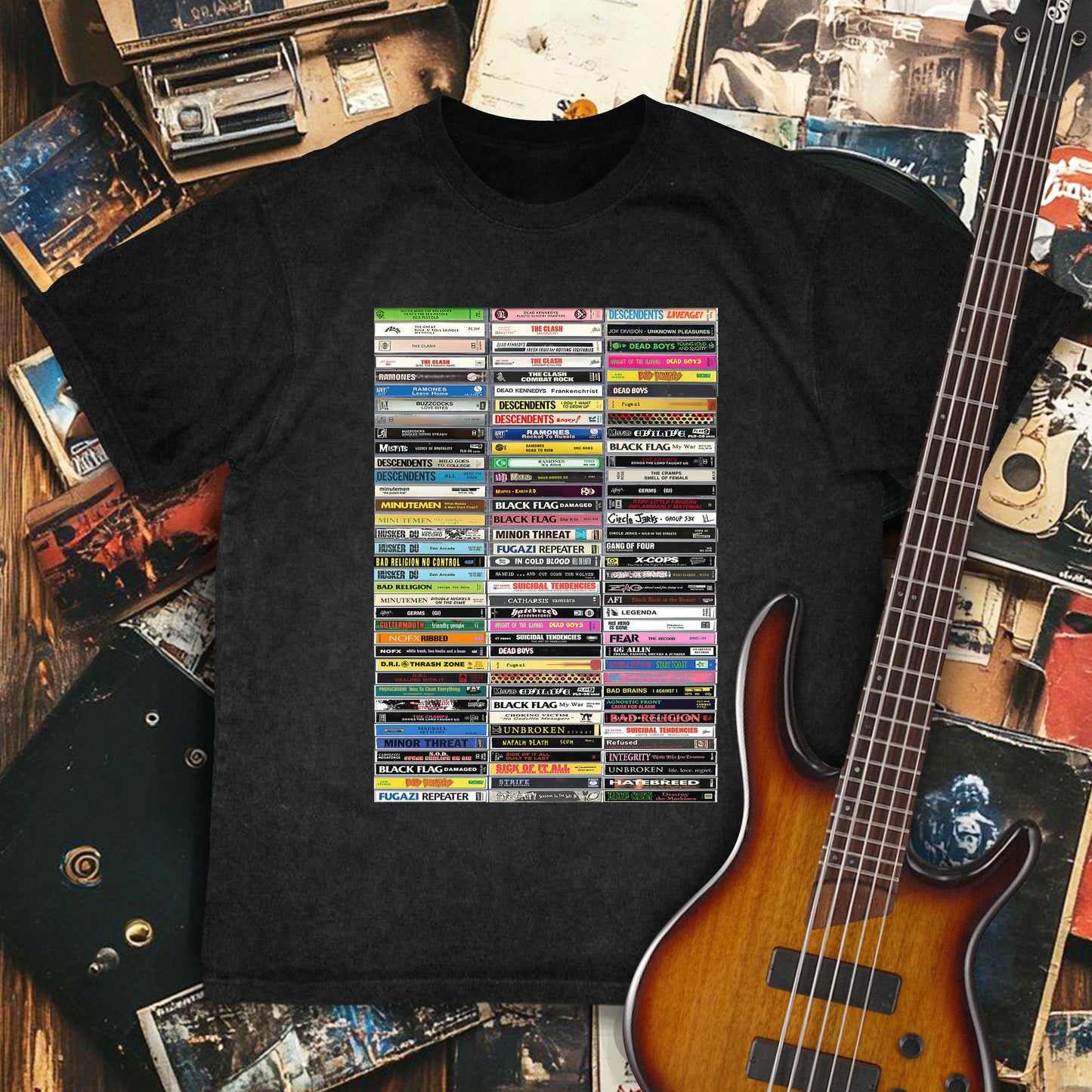 Classic Punk Rock Albums Cassette Retro Collection Premium Unisex T-Shirt