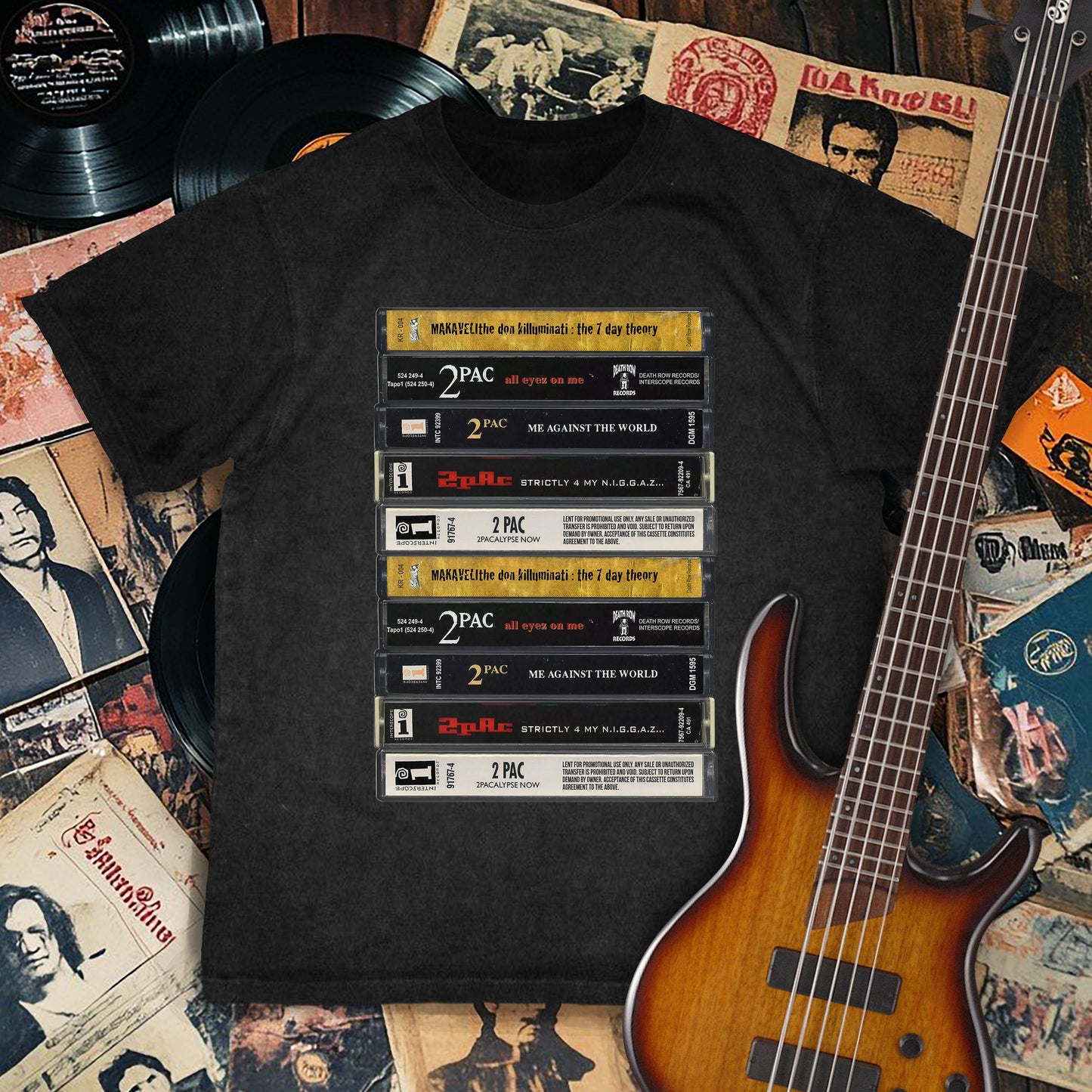Tupac Albums Cassette Retro Collection Premium Unisex T-Shirt
