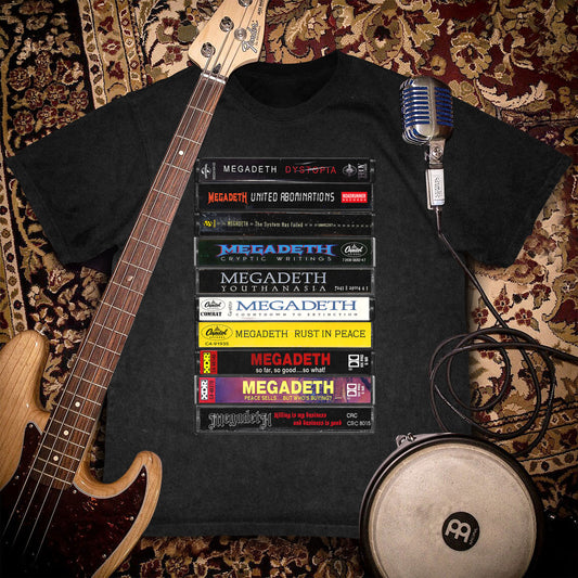 Megadeth Albums Cassette Retro Collection Premium Unisex T-Shirt