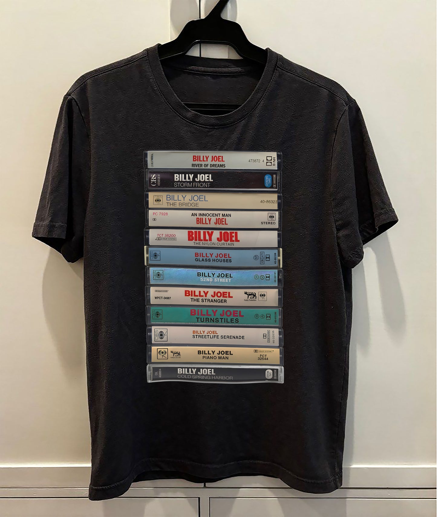 Billy Joel Albums Cassette Retro Collection Premium Unisex T-Shirt