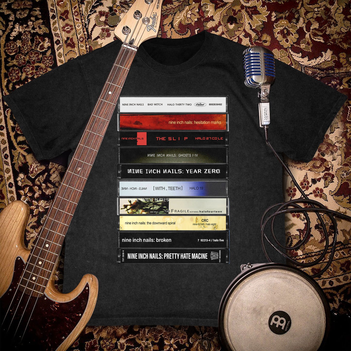 Nine Inch Nails Albums Cassette Retro Collection Premium Unisex T-Shirt