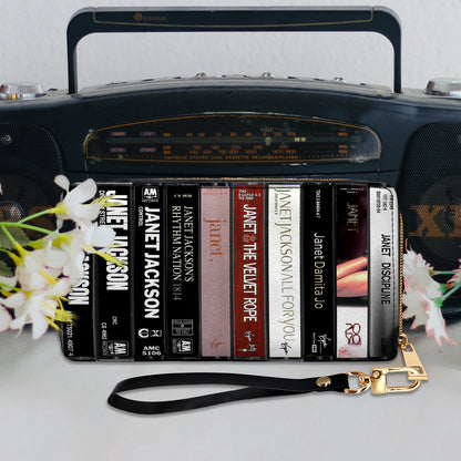Janet Jackson Albums Cassette Vintage Leather Long Wallet