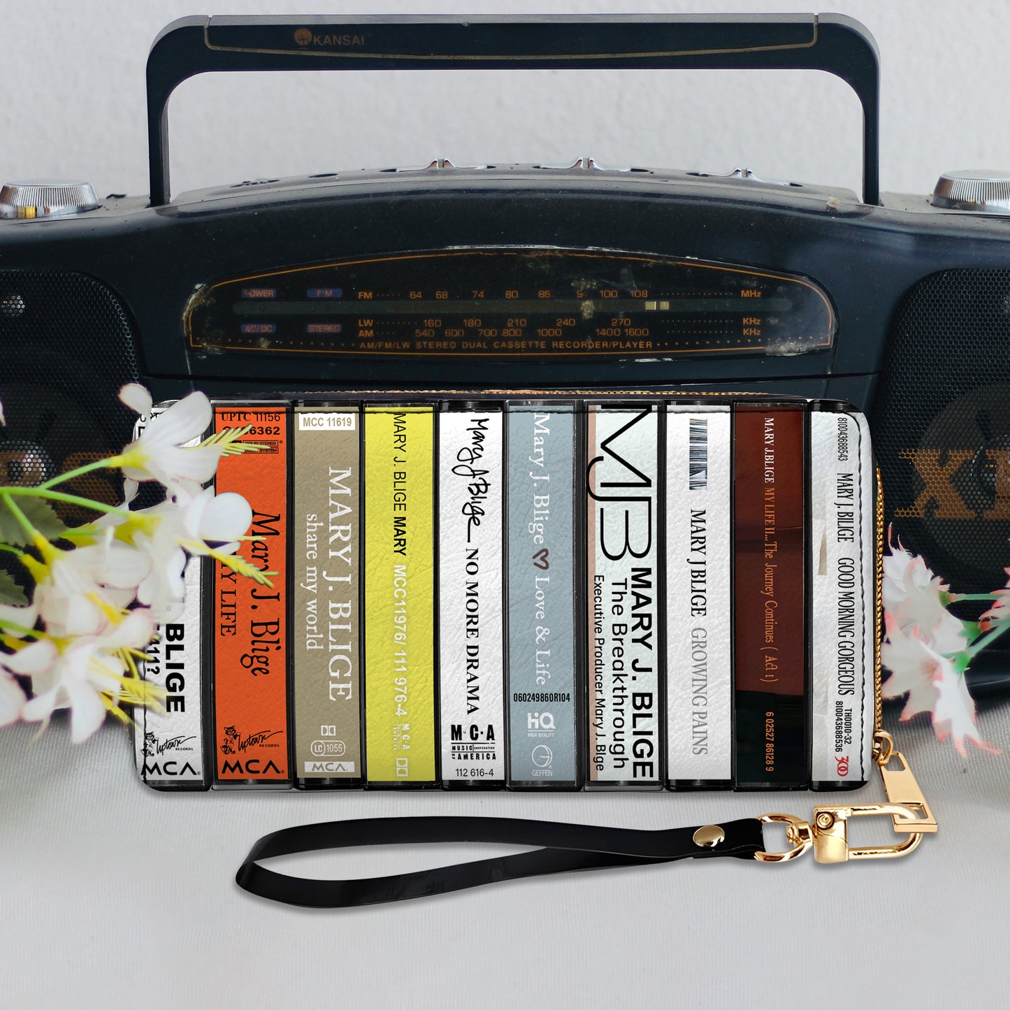 Mary J. Blige Albums Cassette Vintage Leather Long Wallet