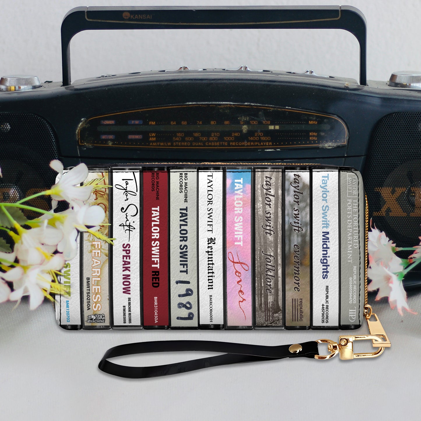 Taylor Swift Albums Cassette Vintage Leather Long Wallet