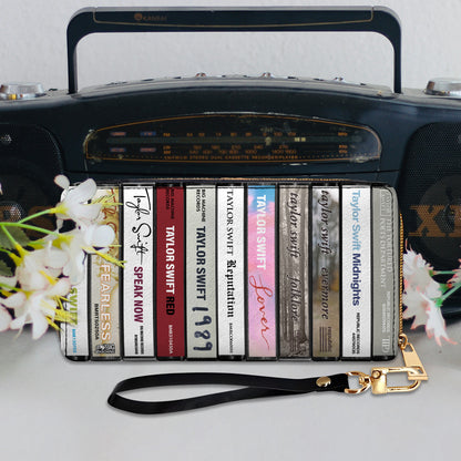 Taylor Swift Albums Cassette Vintage Leather Long Wallet