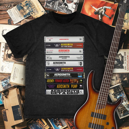 Aerosmith Albums Cassette Retro Collection Premium Unisex T-Shirt