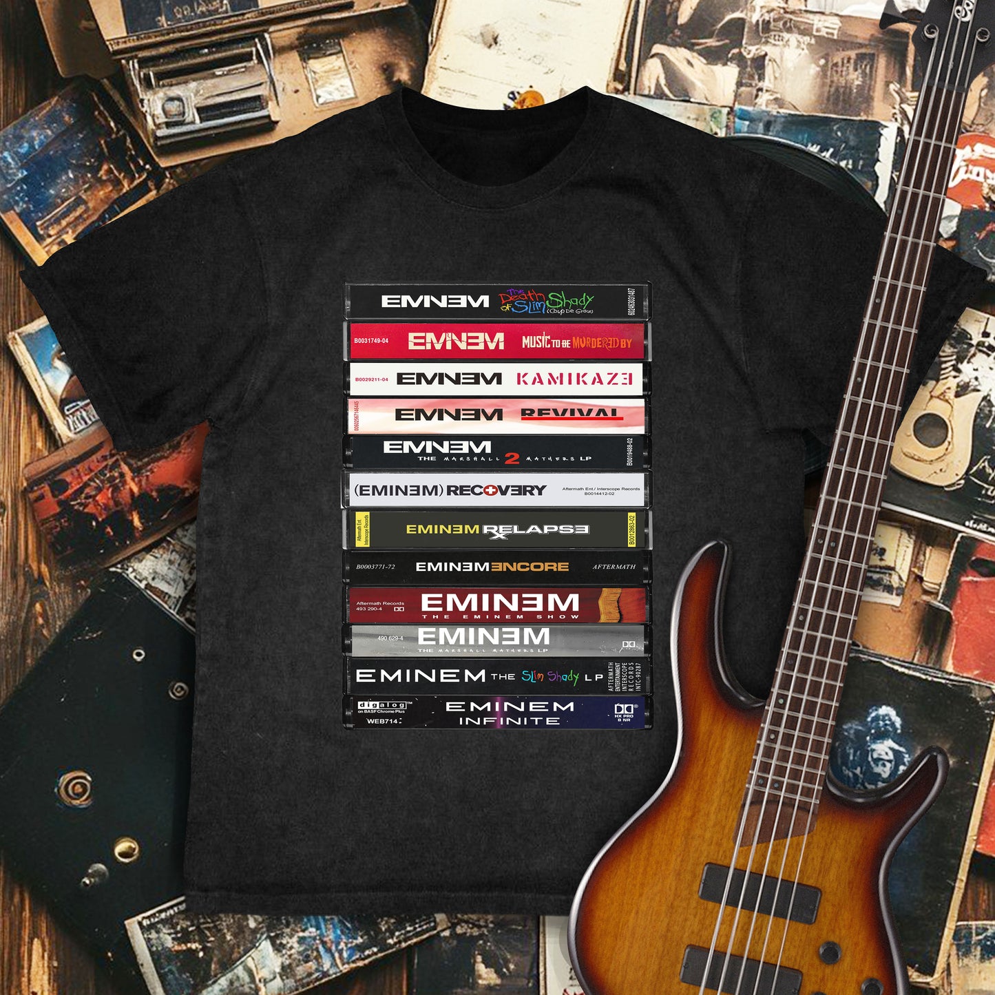 Eminem Albums Cassette Retro Collection Premium Unisex T-Shirt