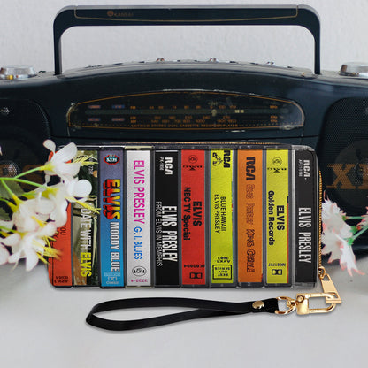 Elvis Presley Albums Cassette Vintage Leather Long Wallet