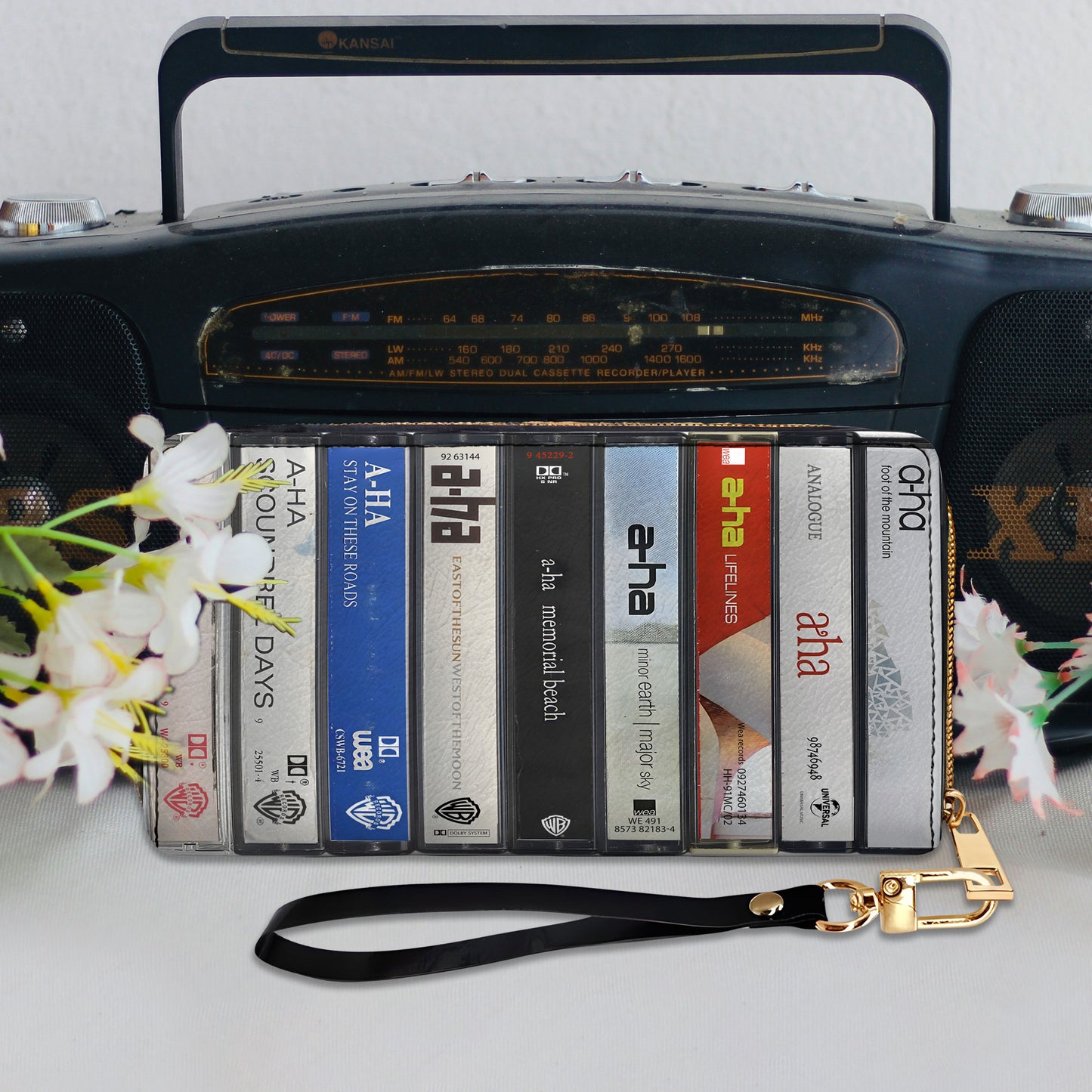 A-ha Albums Cassette Vintage Leather Long Wallet