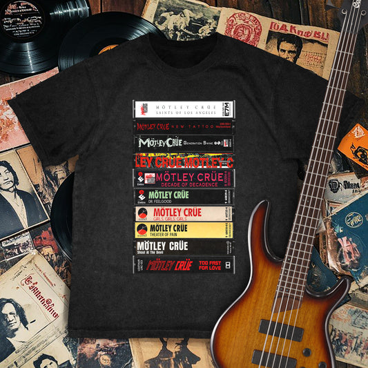 Mötley Crüe Albums Cassette Retro Collection Premium Unisex T-Shirt