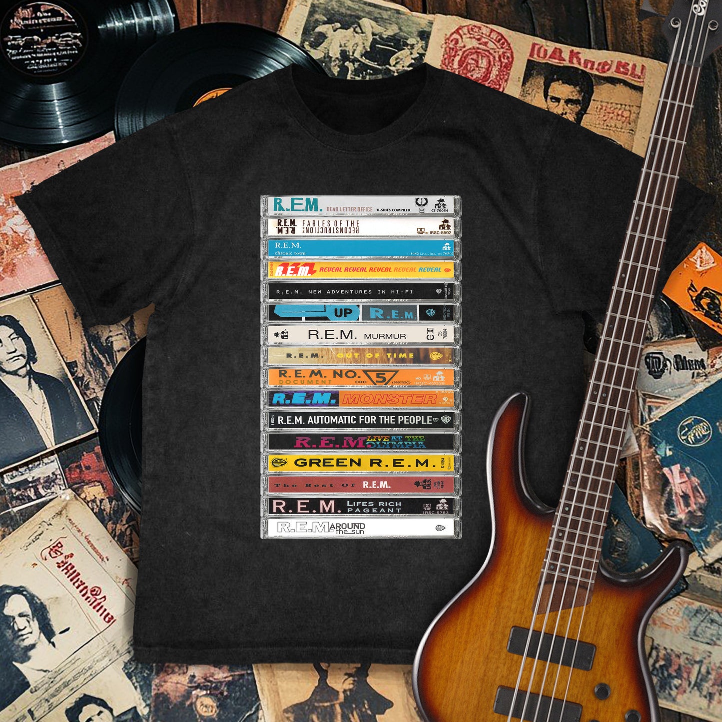 R.E.M Albums Cassette Retro Collection Premium Unisex T-Shirt