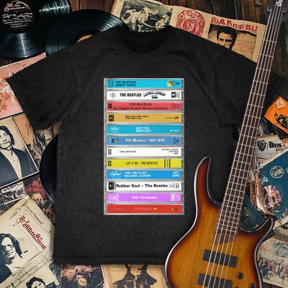 The Beatles Albums Cassette Retro Collection Premium Unisex T-Shirt