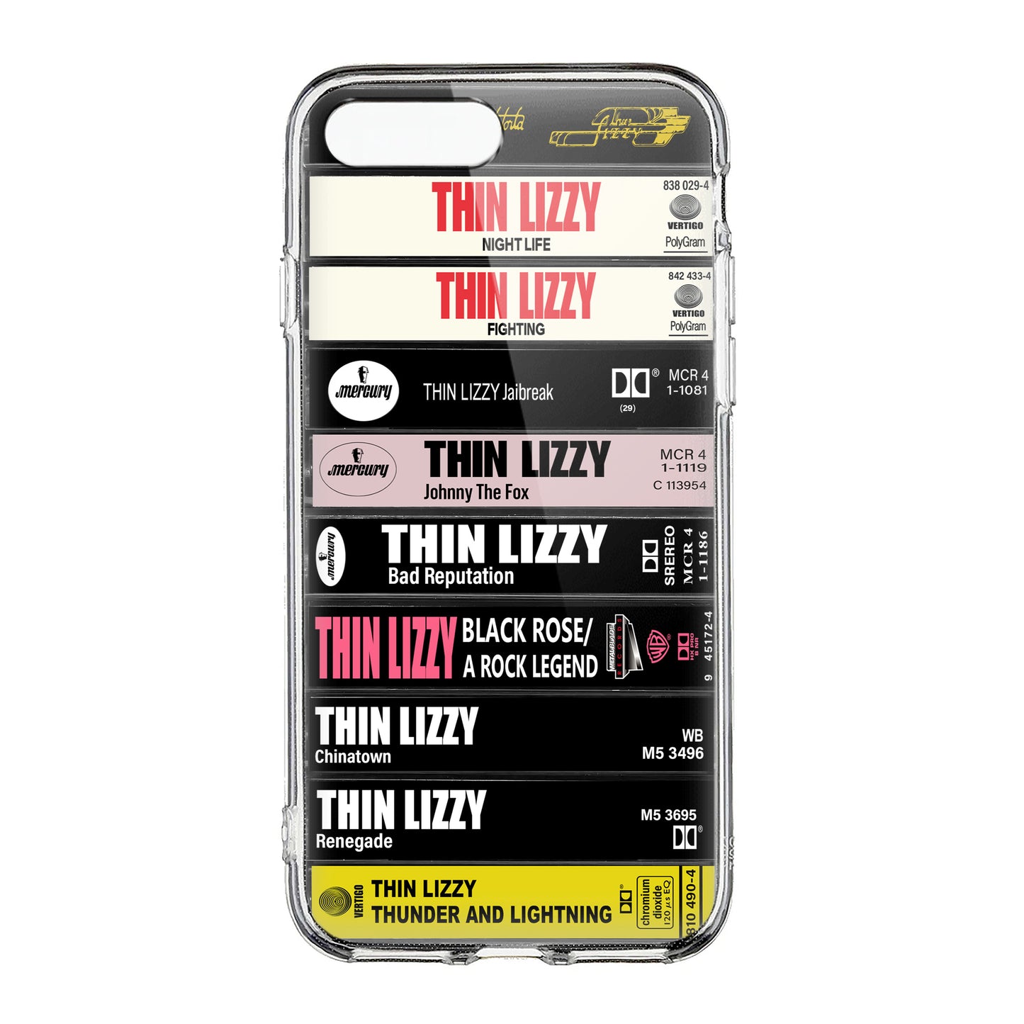 Thin Lizzy Albums Cassette Collection Retro Phone Case