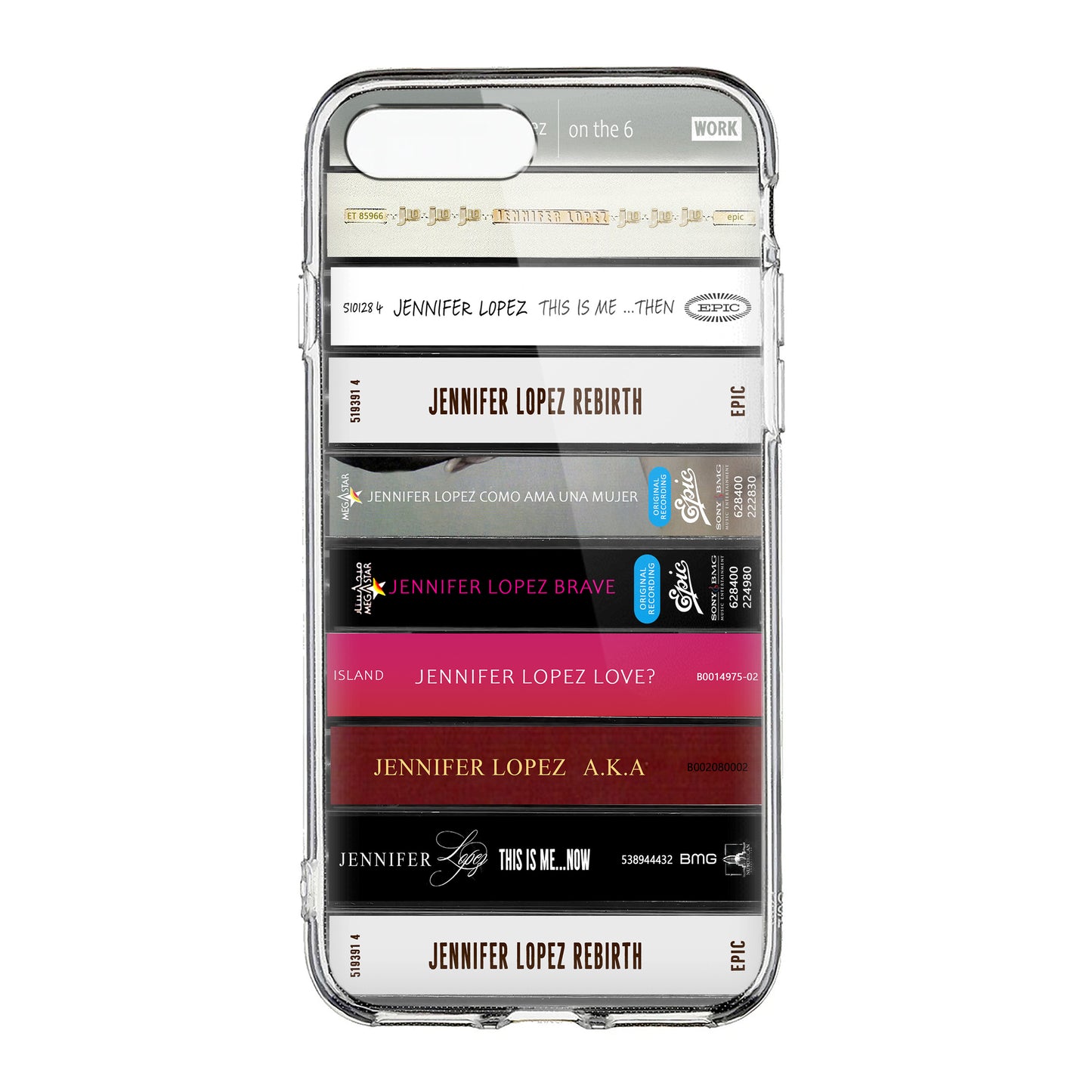 Jennifer Lopez Albums Cassette Collection Retro Phone Case