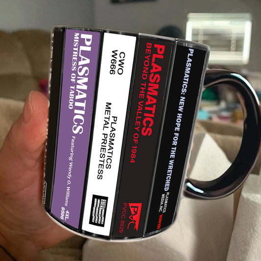 Plasmatics Albums Cassette Collection Retro Accent Edge-to-Edge Printed Mug