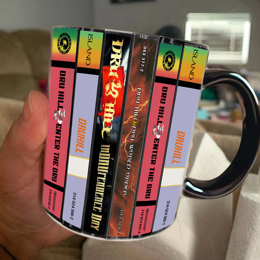 Dru Hill Albums Cassette Collection Retro Accent Edge-to-Edge Printed Mug