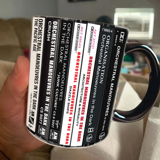Orchestral Manoeuvres In The Dark Albums Cassette Collection Retro Accent Edge-to-Edge Printed Mug