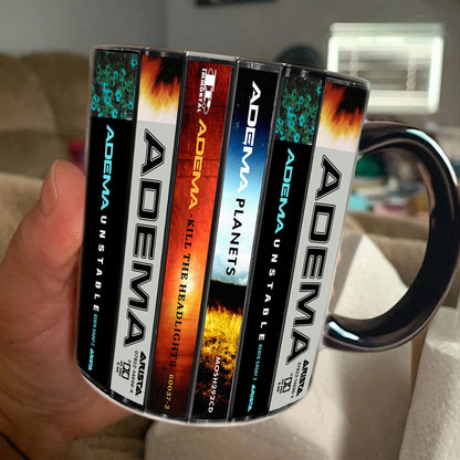 Adema Albums Cassette Collection Retro Accent Edge-to-Edge Printed Mug