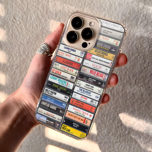 Country Music Albums Cassette Collection Retro Phone Case