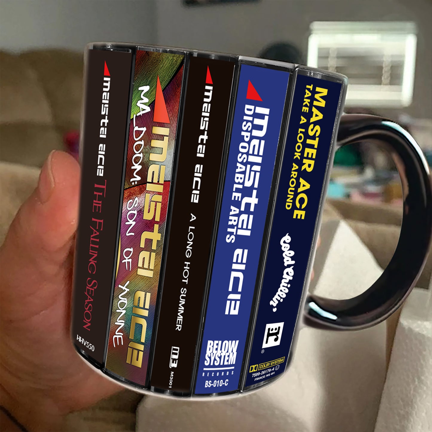 Masta Ace Albums Cassette Collection Retro Accent Edge-to-Edge Printed Mug