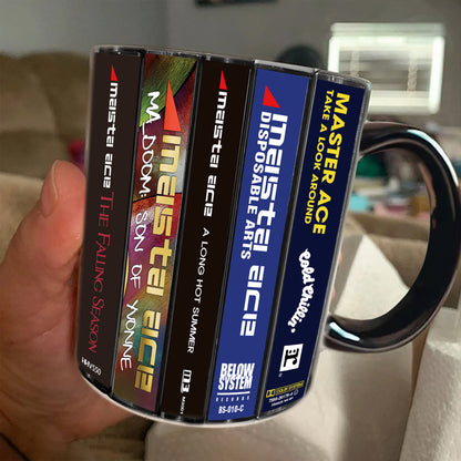 Masta Ace Albums Cassette Collection Retro Accent Edge-to-Edge Printed Mug