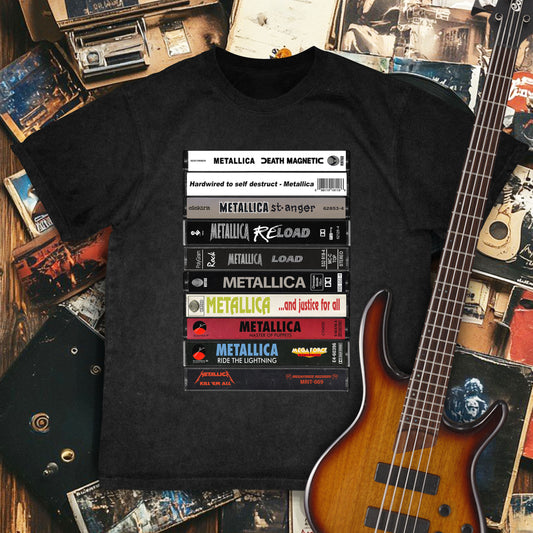 Metallica Albums Cassette Retro Collection Premium Unisex T-Shirt