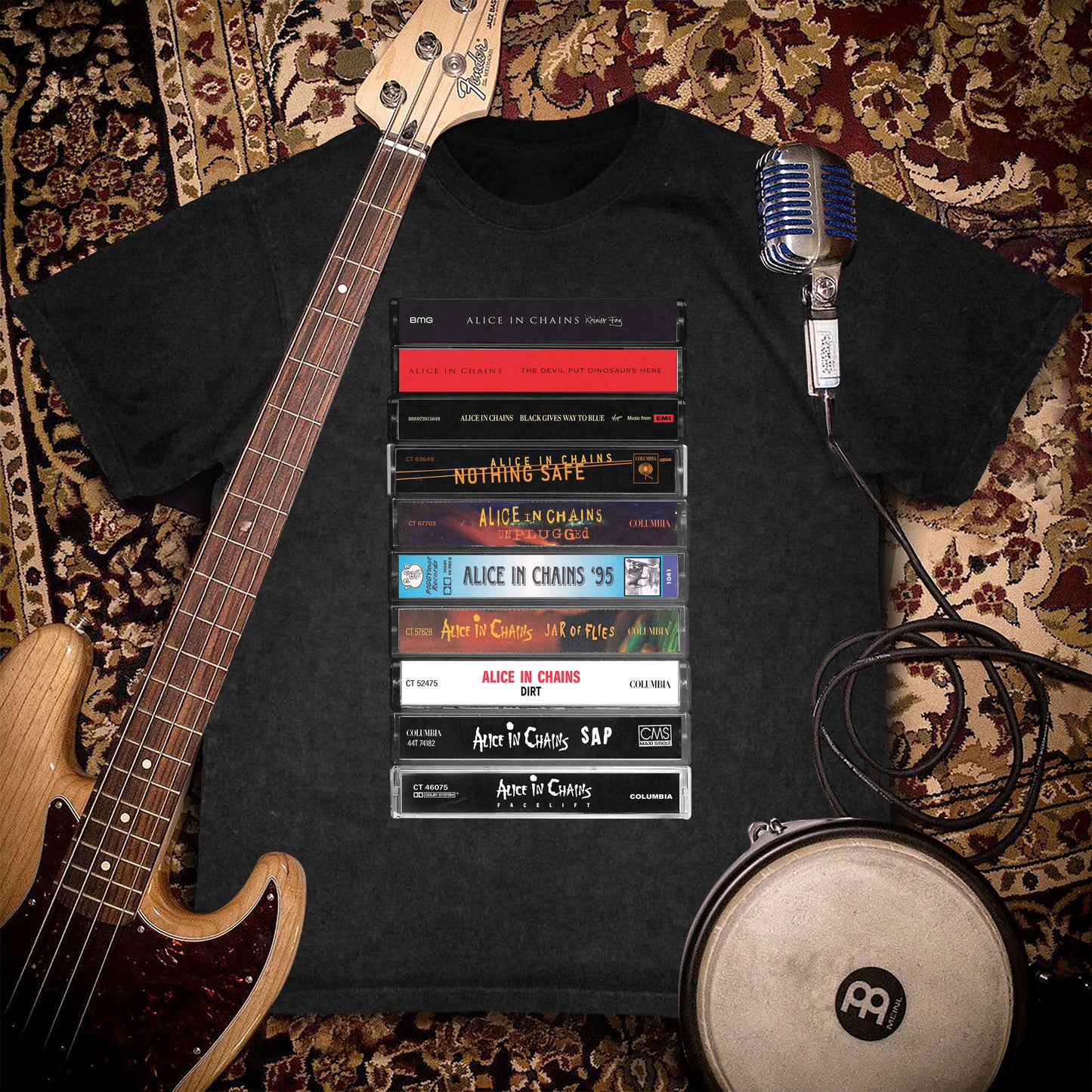 Alice In Chains Albums Cassette Retro Collection Premium Unisex T-Shirt