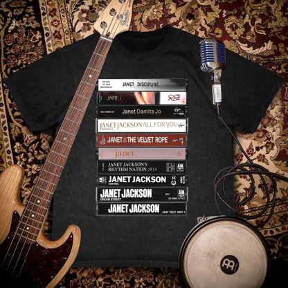 Janet Jackson Albums Cassette Retro Collection Premium Unisex T-Shirt