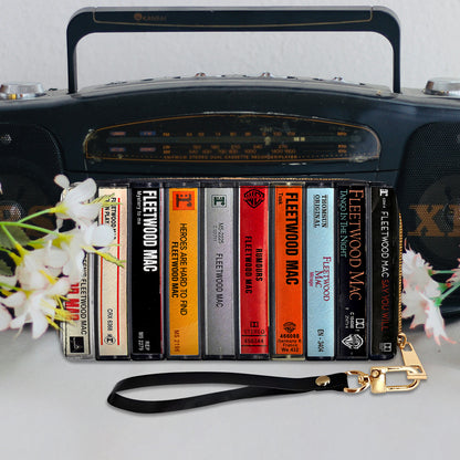Fleetwood Mac Albums Cassette Vintage Leather Long Wallet