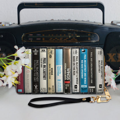 Paul McCartney Albums Cassette Vintage Leather Long Wallet