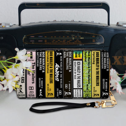 Bob Marley Albums Cassette Vintage Leather Long Wallet