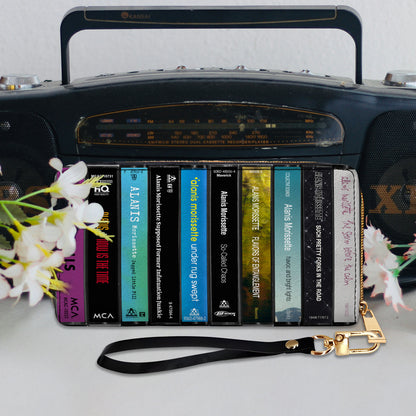 Alanis Morissette Albums Cassette Vintage Leather Long Wallet