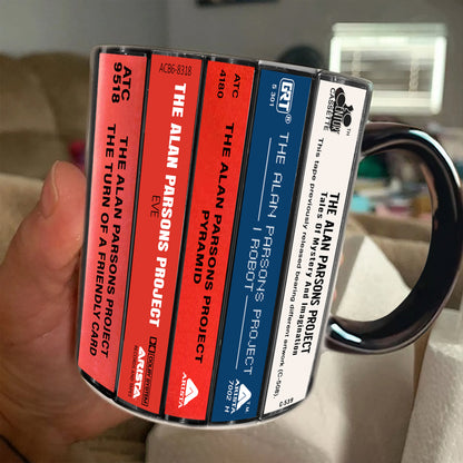 The Alan Parsons Project Albums Cassette Collection Retro Accent Edge-to-Edge Printed Mug
