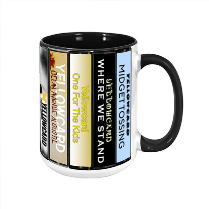 Yellowcard Albums Cassette Collection Retro Accent Edge-to-Edge Printed Mug