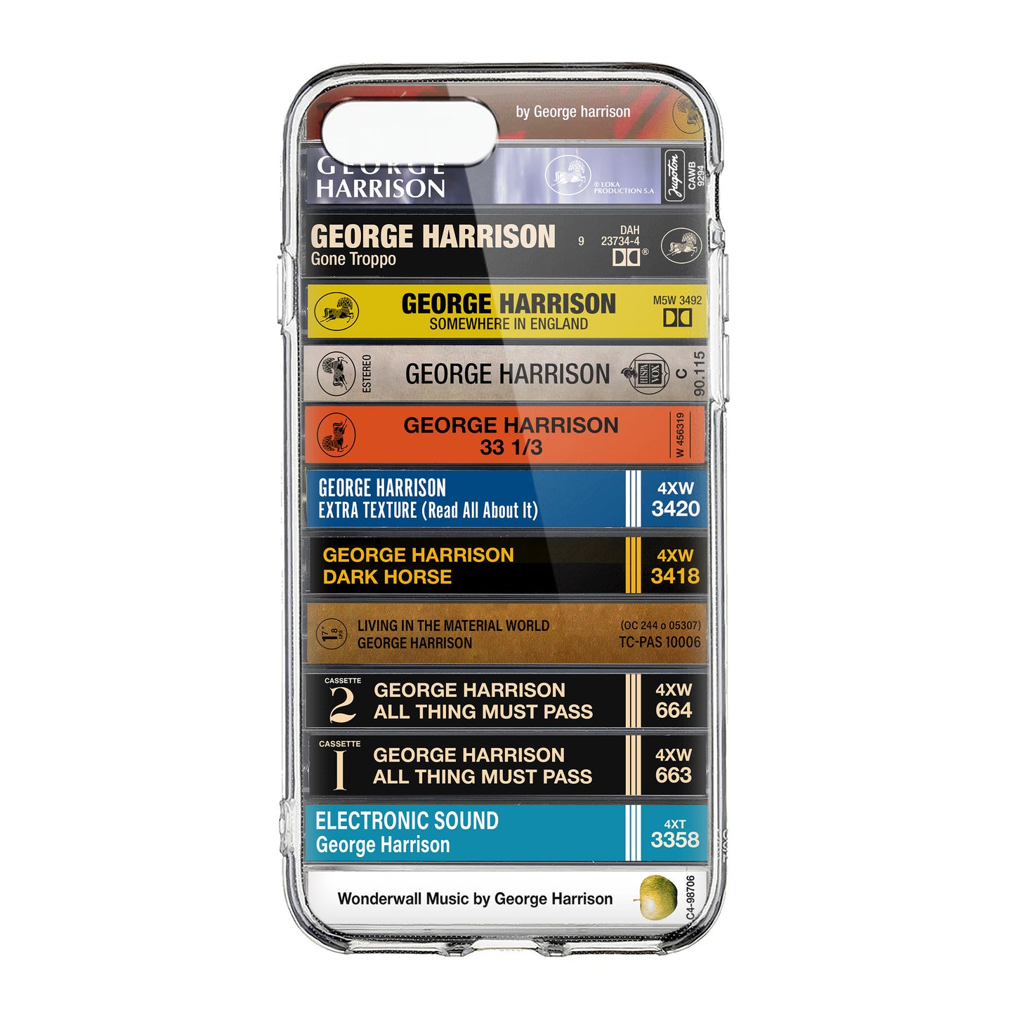George Harrison Albums Cassette Collection Retro Phone Case