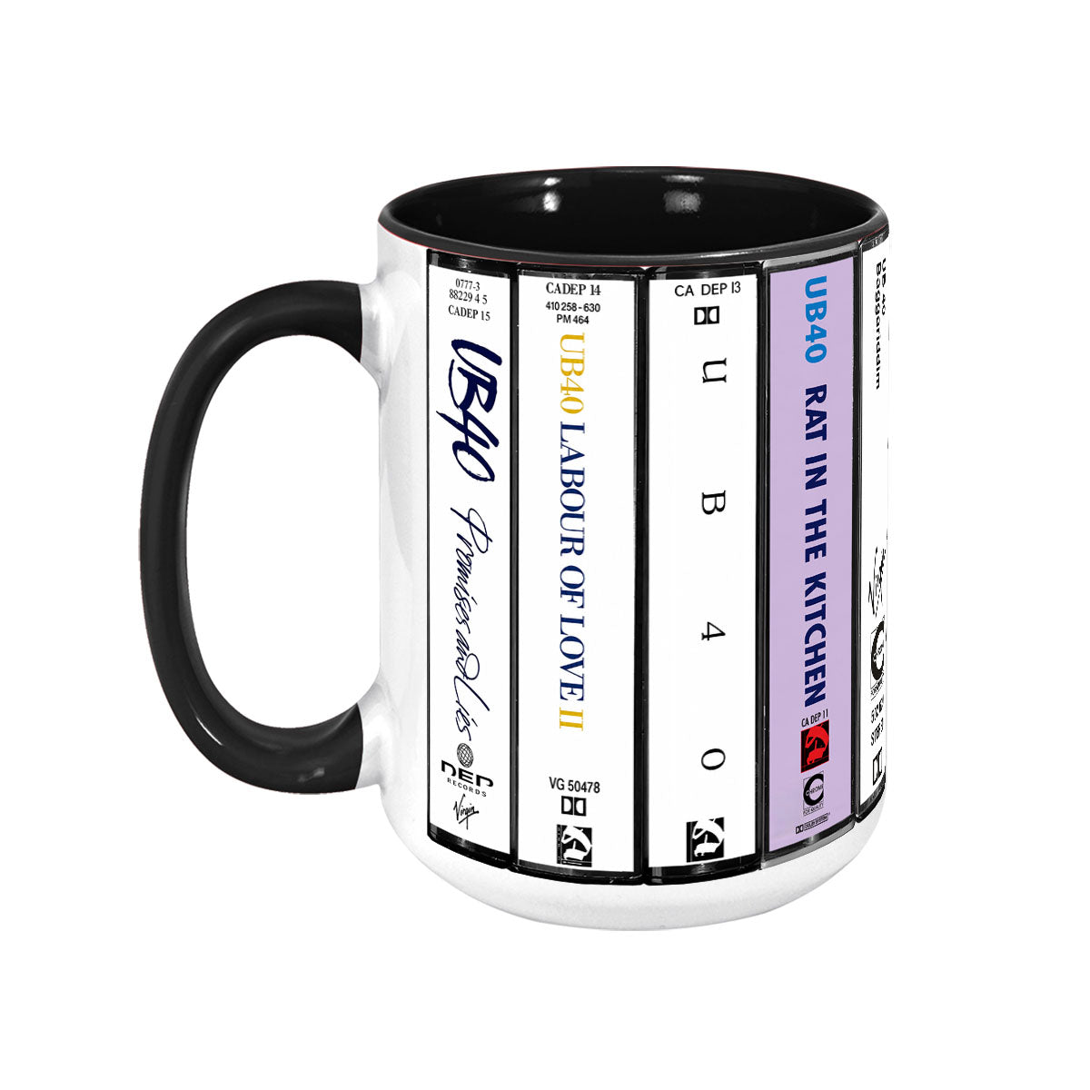 UB40 Albums Cassette Collection Retro Accent Mug