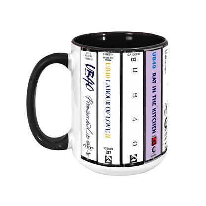 UB40 Albums Cassette Collection Retro Accent Mug