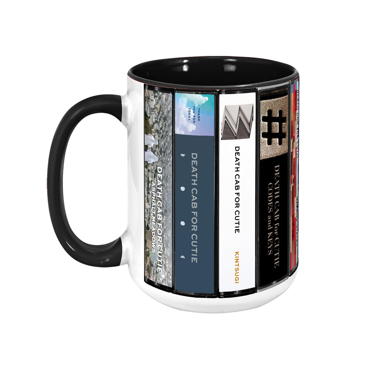 Death Cab for Cutie Albums Cassette Collection Retro Accent Mug