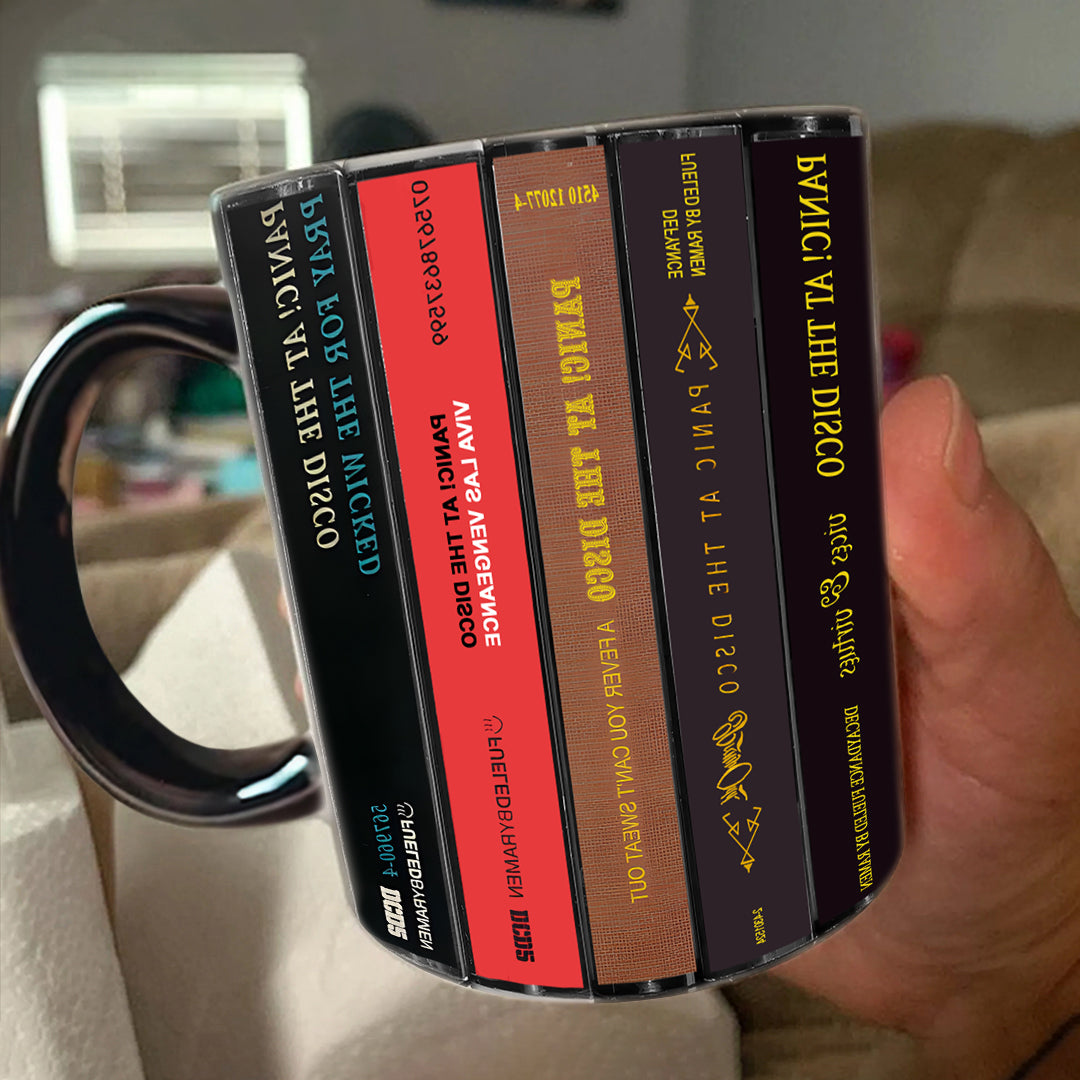 Panic! at the Disco Albums Cassette Collection Retro Accent Mug
