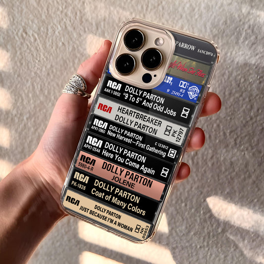 Dolly Parton Albums Cassette Collection Retro Phone Case