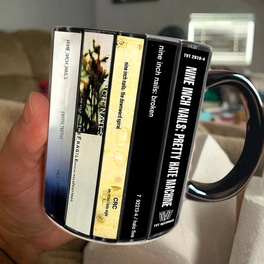 NIN Albums Cassette Collection Retro Accent Mug