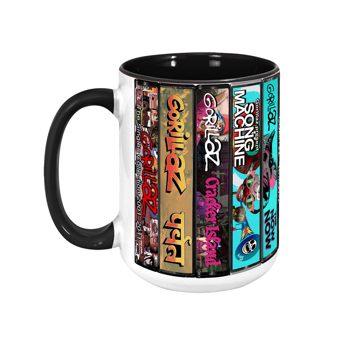 Gorillaz Albums Cover Collection Retro Accent Mug