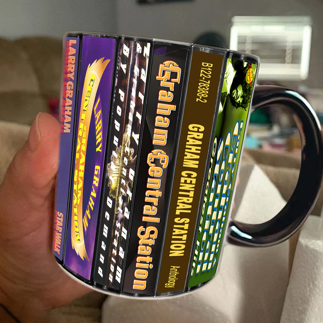 Graham Central Station Albums Cassette Collection Retro Accent Mug