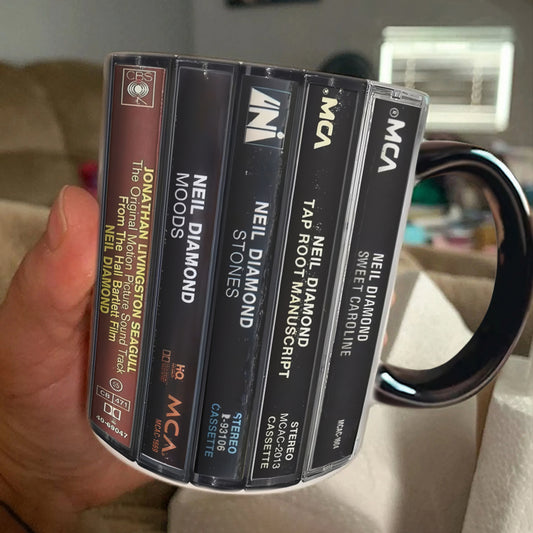 Neil Diamond Albums Cassette Retro Collection Accent Mug