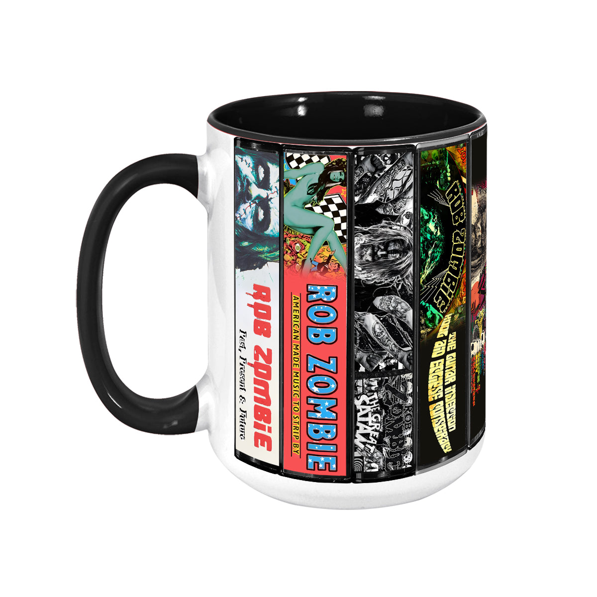 Rob Zombie Albums Cassette Collection Retro Accent Mug