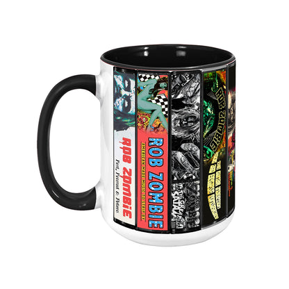 Rob Zombie Albums Cassette Collection Retro Accent Mug