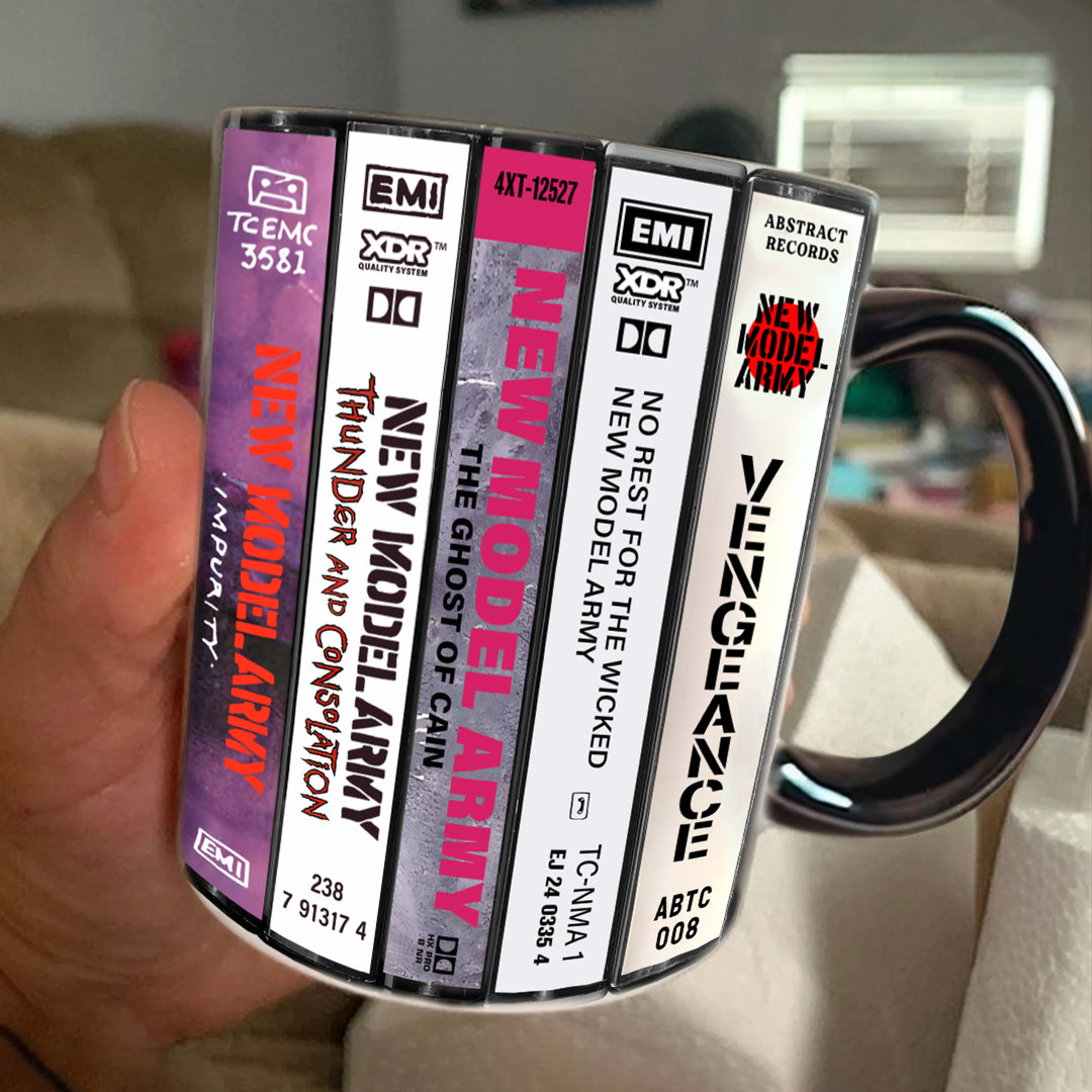 New Model Army Albums Cassette Retro Collection Accent Mug