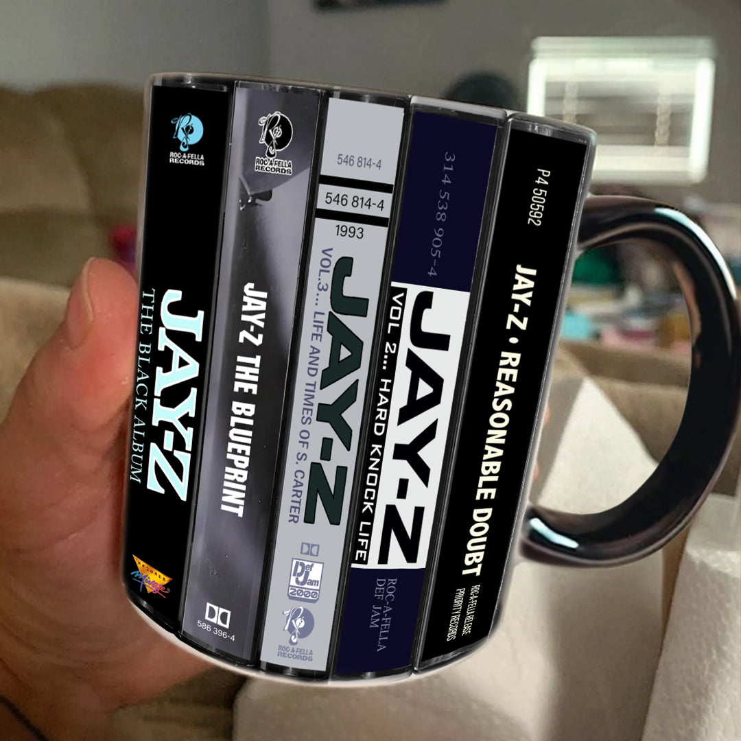 JayZ Albums Cassette Collection Retro Accent Mug